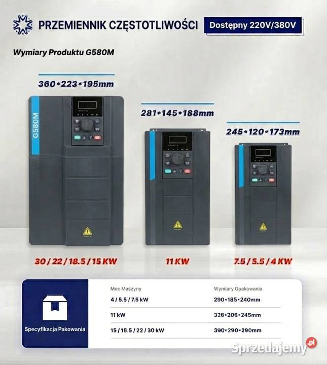 Falownik 15 kw OFICJALNA DYSTRYBUCJA SERWIS 4 KW śląskie sprzedam