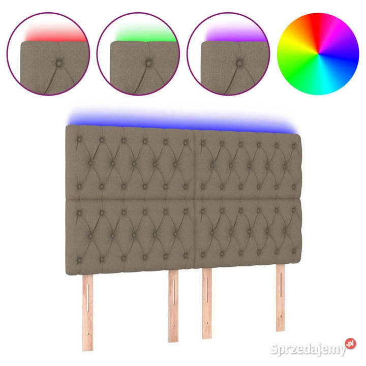 Zagłówek do łóżka z LED taupe 160x7x118128 Warszawa sprzedam