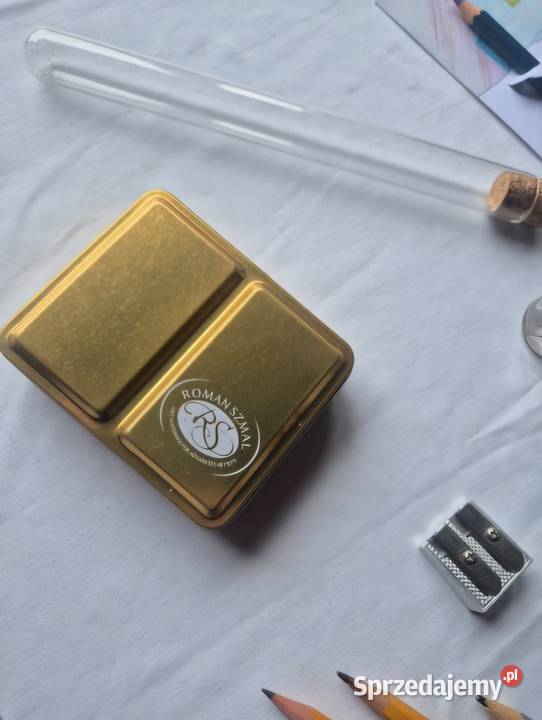 Roman Szmal złoty box kredki akwarelowe stalówki Brzesko