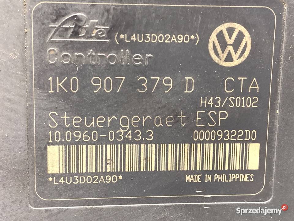 POMPA ABS AUDI A3 8P 1K0907379D 20 140 0313