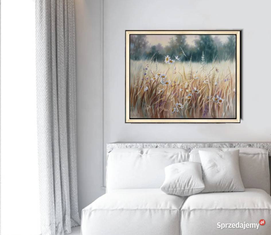 Gorąca Łąka olejny ręcznie malowany Lidia Malarstwo Nowy Sącz