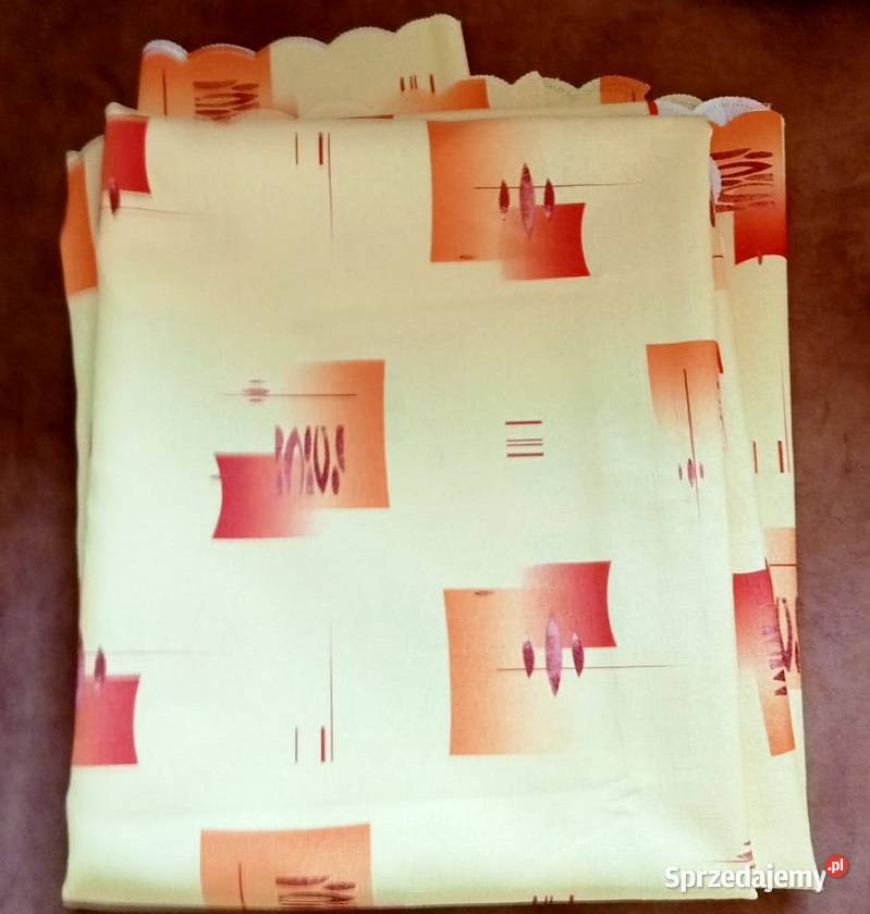 Obrus plamoodporny żółto pomarańczowy 160x240 Obrusy Sieradz