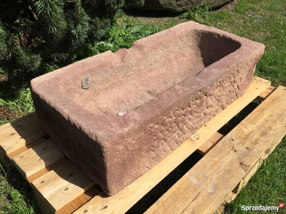 PIĘKNE STARE KORYTO KAMIENNE Z PIASKOWCA POIDŁO Dom i Ogród Bielawa