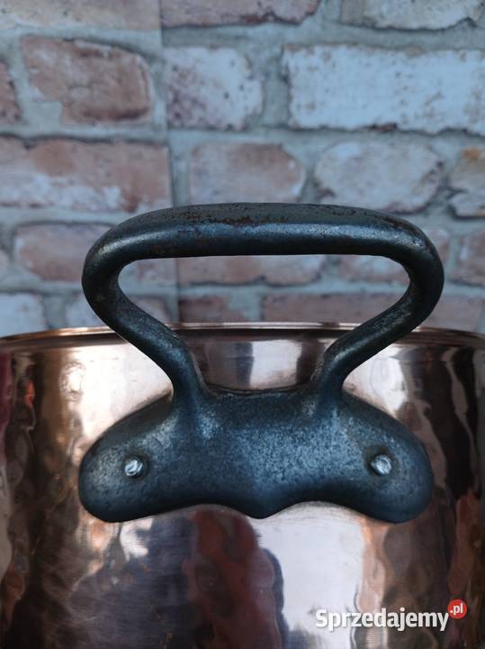 Duży miedziany garnek z pokrywką poj 5 litrów Warszawa