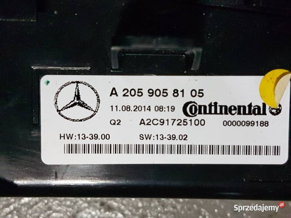 MERCEDES C KLASA W205 PANEL KLIMAYZACJI osobowe Turek sprzedam