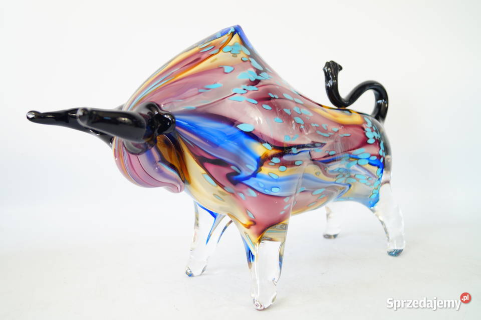 Byk z Wall Street szklana figura Murano style