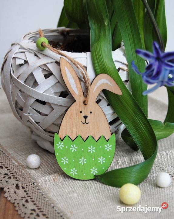 Zając wielkanocny pisanka zawieszka drewno 1 Lublin sprzedam