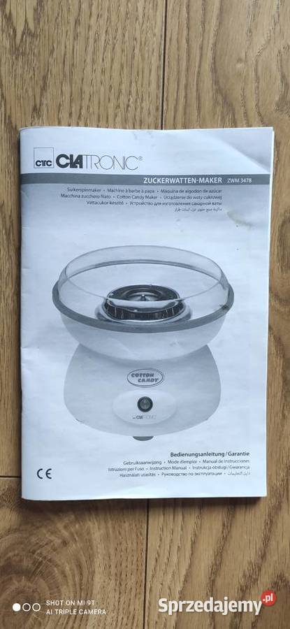 Maszyna urządzenie do waty cukrowej Clatronic podlaskie Białystok
