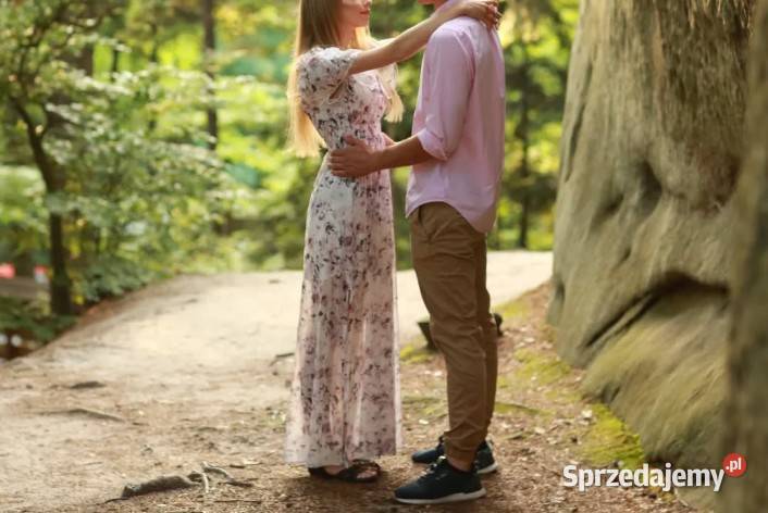 Sukienka maxi zwiewna mohito fioletowy Zręcin