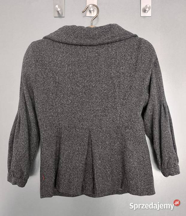 Wełniany żakiet marynarka Jackpot Rozmiar 36 szary/srebrny Łódź