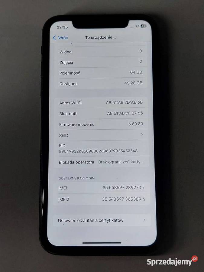 iPhone 11 64GB 82 Czarny Warszawa