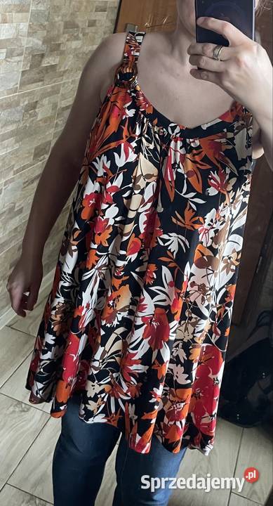 Top kwiatowy damski na ramiączkach Kłodawa