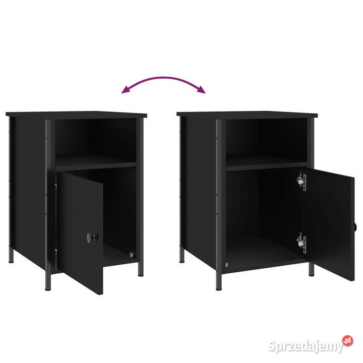 Szafki nocne 2 czarne 40x42x60 WM825914