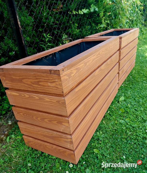 Donica ogrodowa drewniana duża skrzynia Donice łódzkie Radomsko sprzedam