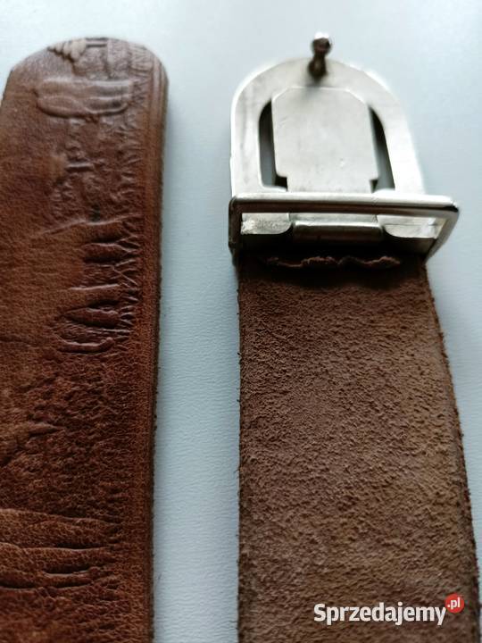 Pasek skórzany męski z PRLu vintage