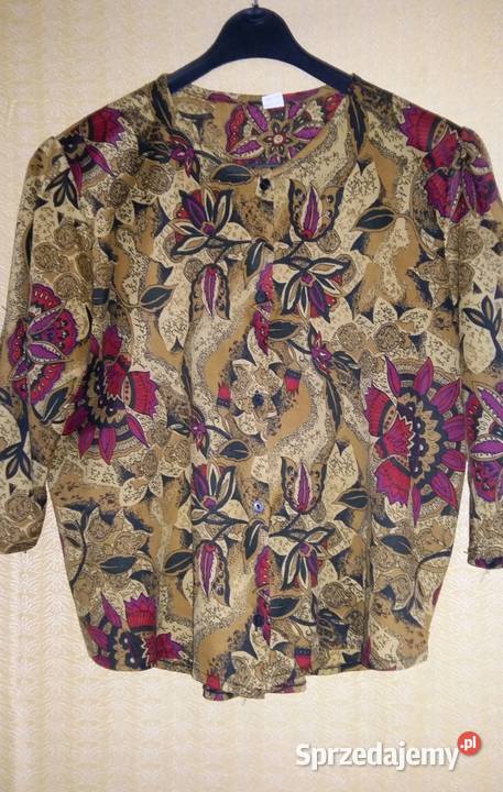 Bluzka kolorowa z rękawem 34 wiskozaRozmiar M Inny wzór Bluzki i koszule Łódź