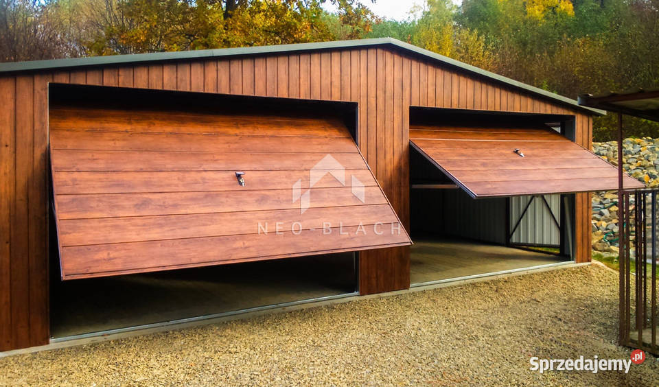 Garaż Blaszany 8x6m 2x Brama Uchylna Ciemny dolnośląskie Legnica sprzedam