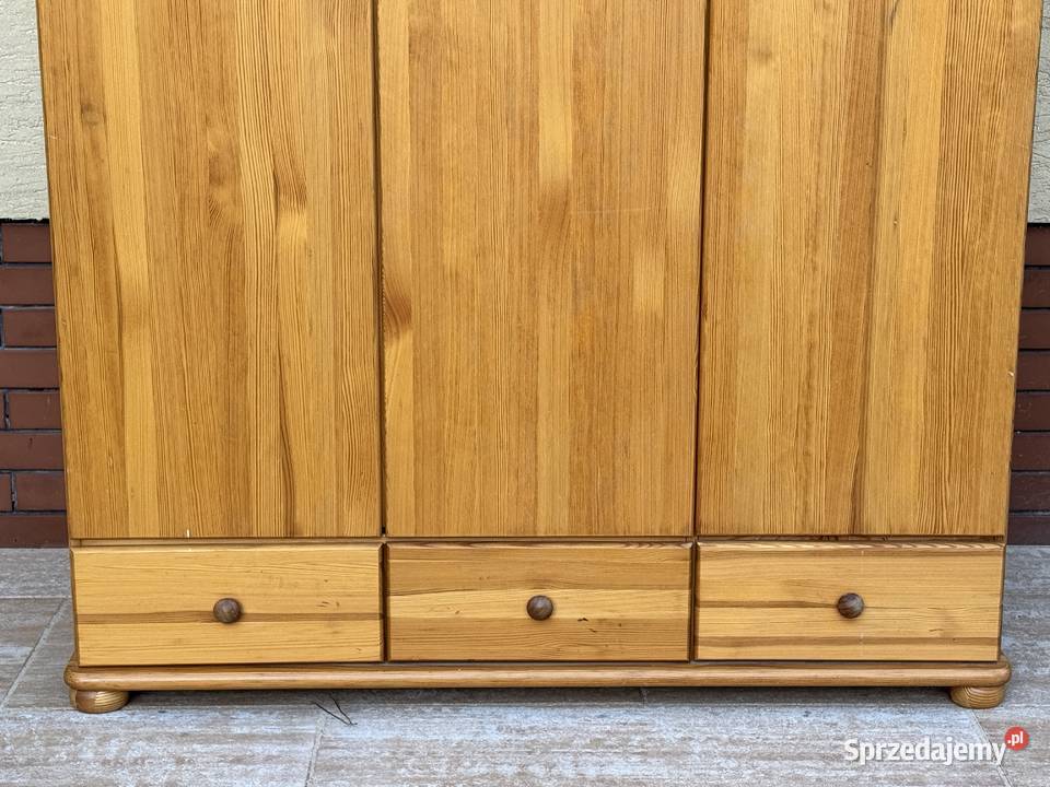 Szafa drewniana 3 drzwiowa z nadstawką Garwolin