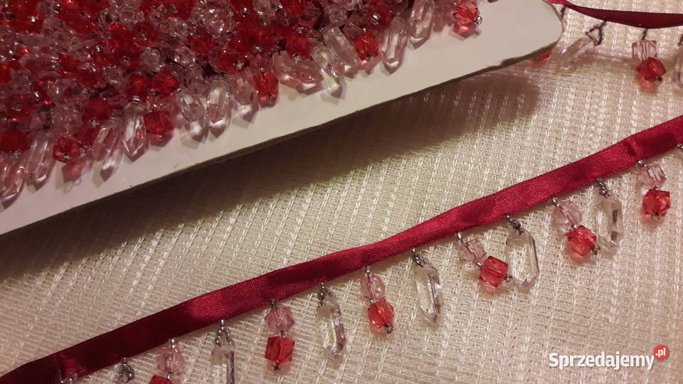 Taśma atłasowa z koralikami do Radom