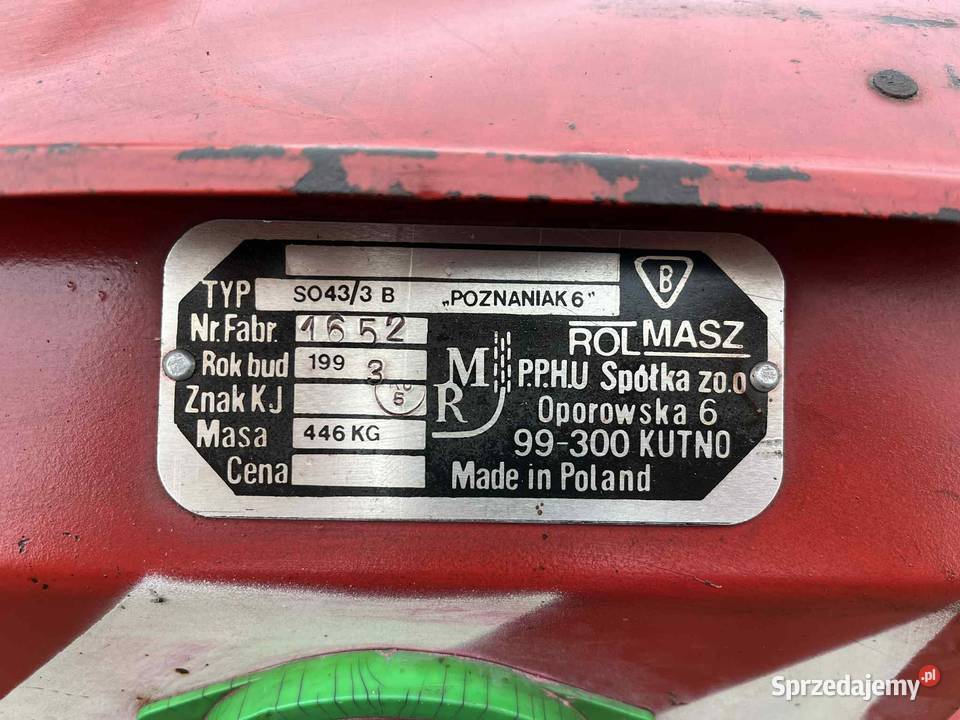Sprzedam siewnik Poznaniak Rolmasz 27m nieuszkodzony wielkopolskie Głuchów