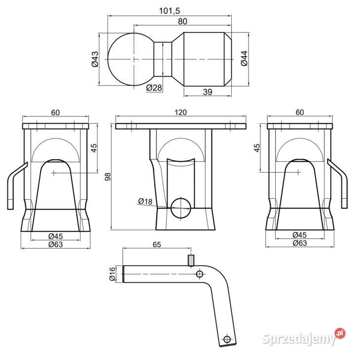 KULE do WYWROTU Poziome KIPER fi 43 Do 4T z Solec Kujawski