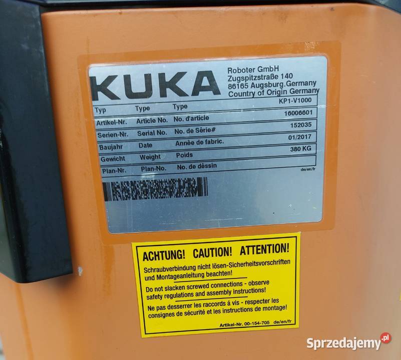 KUKA Pozycjoner jednoosiowy KP1 V1000 KRC4 sprzedam