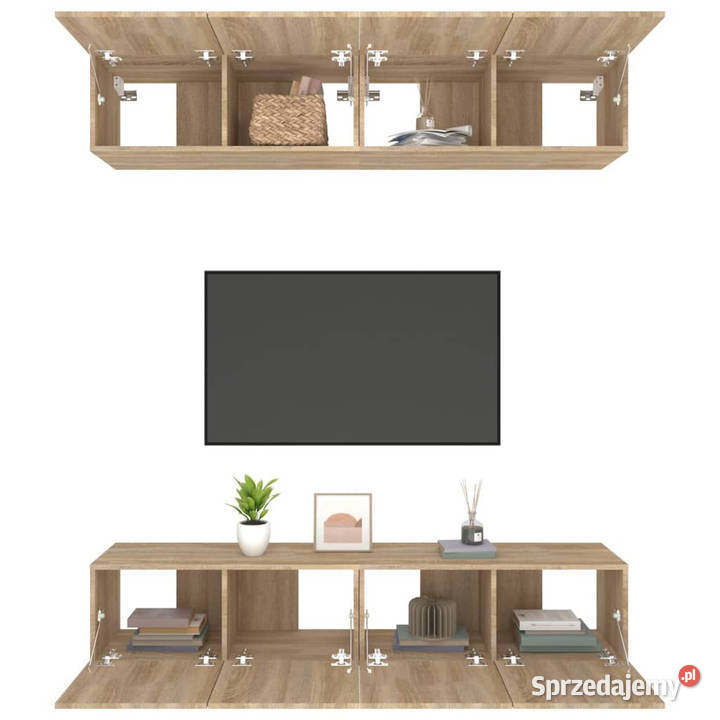 Ścienne szafki TV 4 dąb sonoma 80x30x30 mazowieckie Warszawa