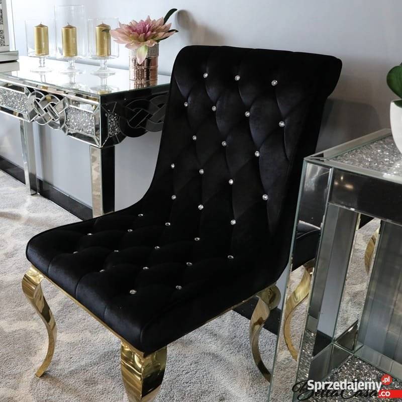 Krzesła glamour Hamilton Gold Tapicerowane RÓŻNE Warszawa