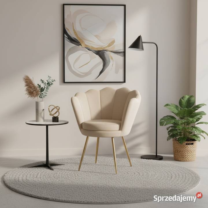 Fotel Shell Beżowy Wysyłka 24H Dostawa 0 63cm Tarchały Małe