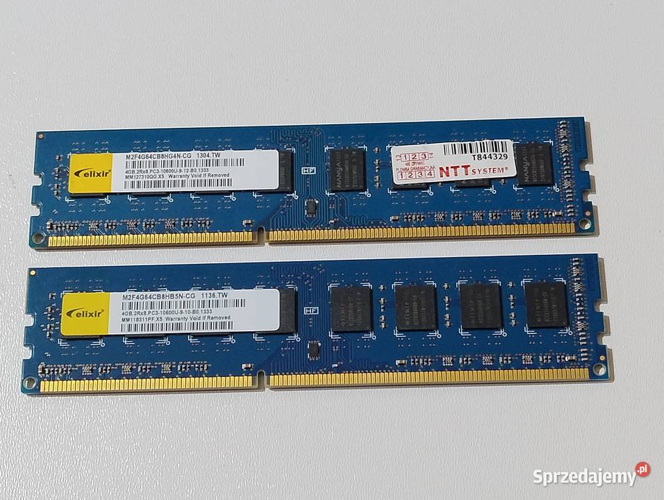 Pamięć Ram 8GB DDR3 2x4GB pc310700667MhZ Nanya Witnica