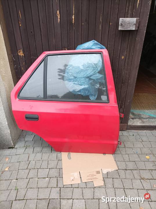 Skoda Felicia drzwi czerwień rajdowa