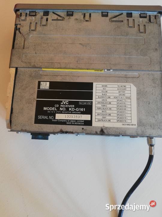 Radio z panelem JVC KDG161 JVC Poznań sprzedam