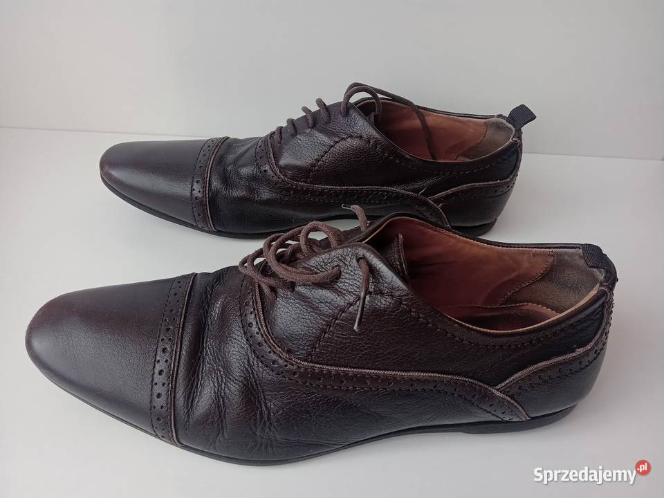Buty skórzane Zara r 4445 brązowe Mielec sprzedam
