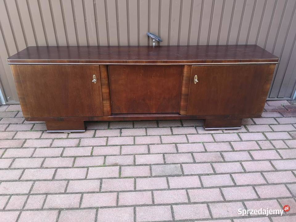 Komoda Dębowa RTV Niska ARTDECO Stara Antyk Swarzędz