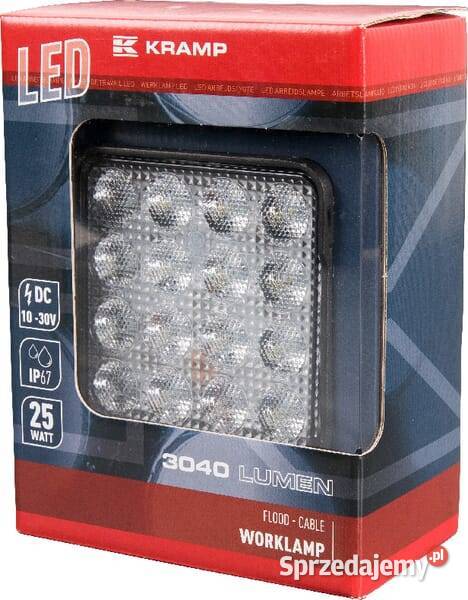 Lampa robocza LED kwadratowa 25W 3040 lm 1030V Kamionna sprzedam
