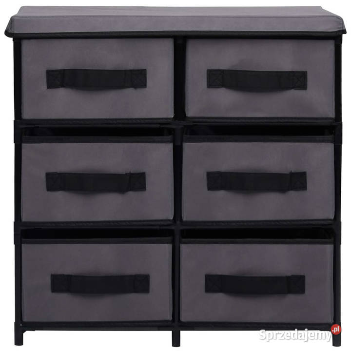 Szafka z 6 szufladami 55x29x55 szara stal Warszawa