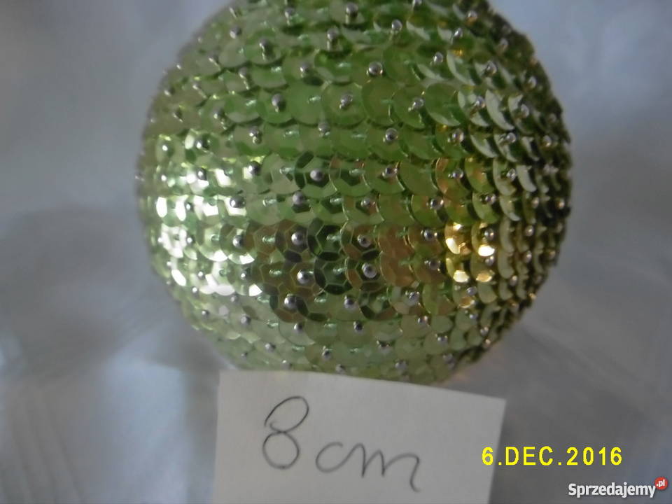 bombka kula ozdoba styropian cekiny makaron Sierpc