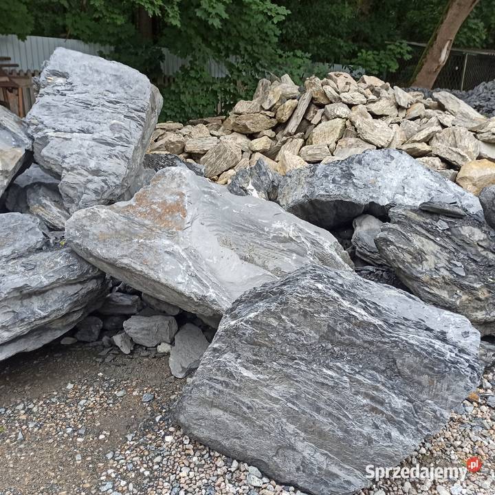 Głaz Czarny duży kamień głazy czarne Antracytowe Żwir i kamienie Dom i Ogród Jaworzno