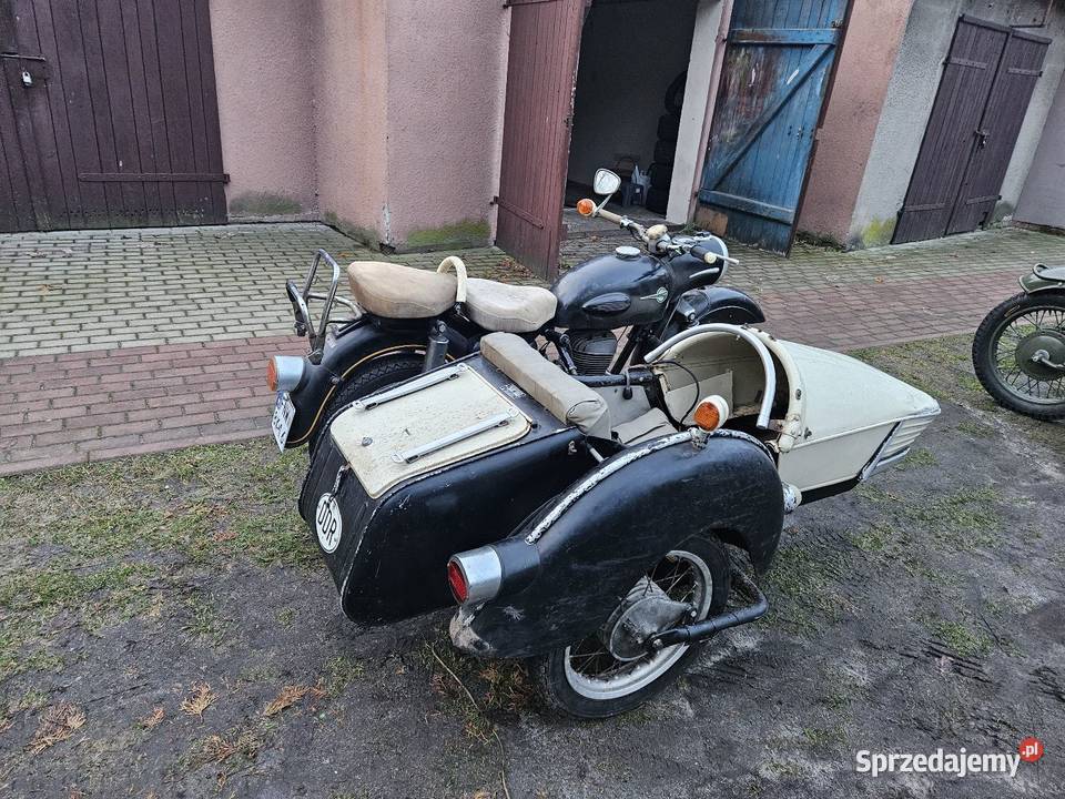 Mz Jaskółka z wózkiem bocznym turystyczny Motocykle, skutery, quady lubuskie Nowa Sól