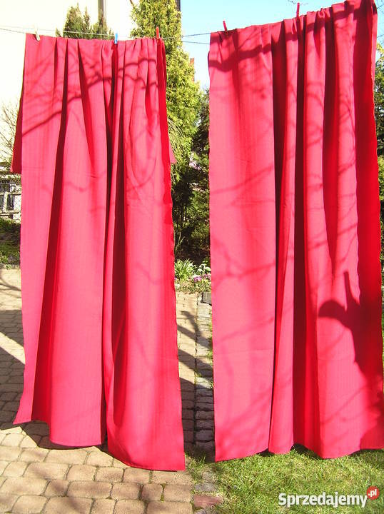 zasłonki bordo 4 sztuki