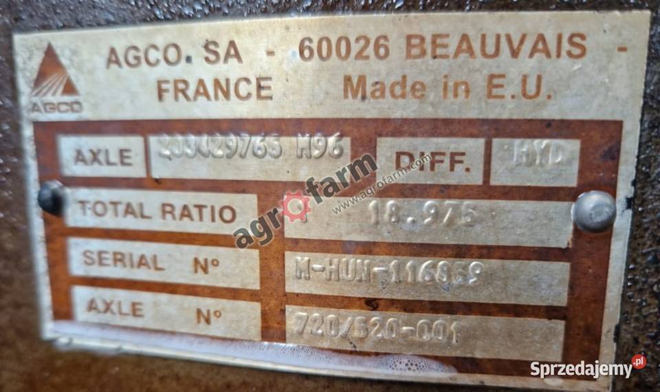 Przedni most Massey Ferguson 5445 720520 Byków