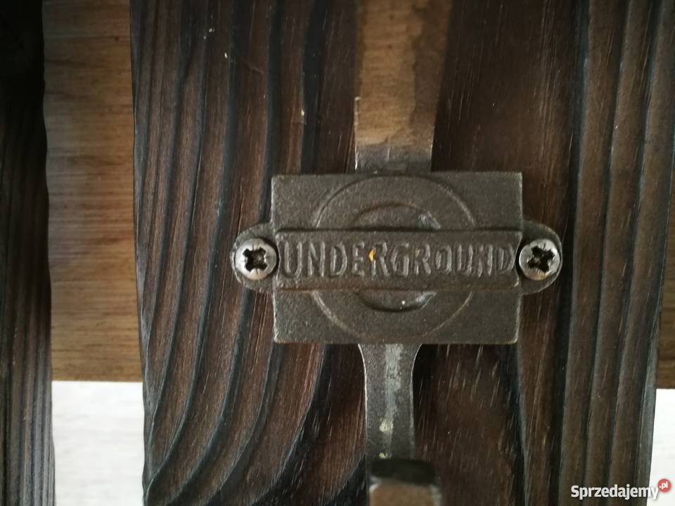 Wieszak drewniany vintage rustykalny loft ogniem Szafy, regały, półki