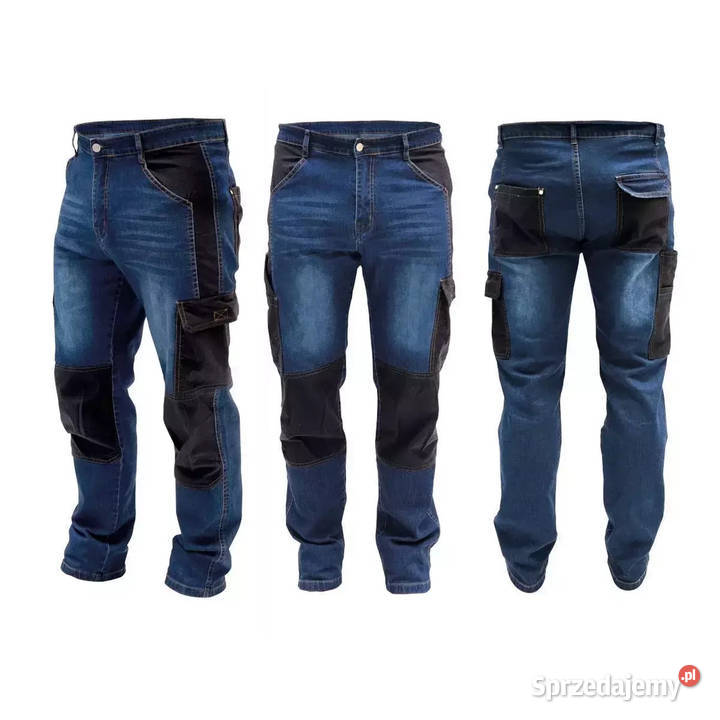 SPODNIE JEANS DŻINSY ROBOCZE SPODNIE Z DENIMU Opalenica