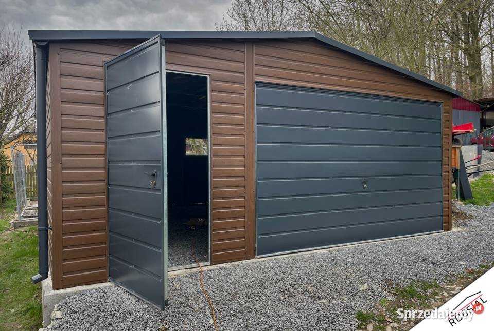 Garaż Blaszany 5x6 Drewnopodobny Brama Uchylna Ostrowiec Świętokrzyski sprzedam