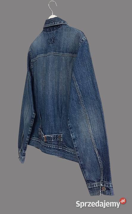 Damska kurtka jeansowa katana ciemno granatowa Bez wzoru Kurtki i płaszcze małopolskie Chrzanów
