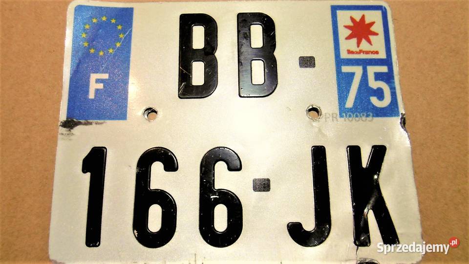 stara tablica rejestracyjna francja motocykl Pozostałe opolskie Namysłów