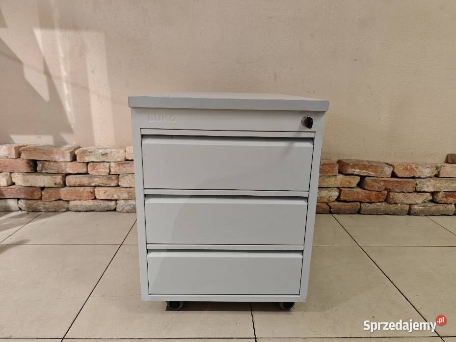 Kontener biurowy metalowy BUKO 3 szuflady klucz Pszczyna