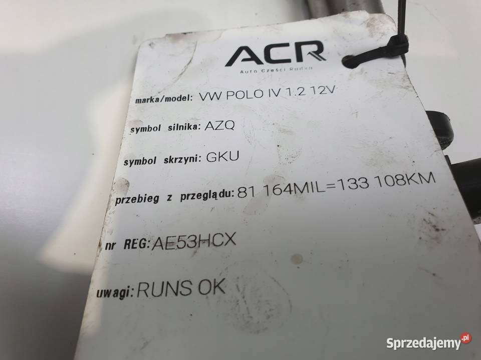 CEWKA ZAPŁONOWA VW Polo IV 12 12V CE20030 Chełm sprzedam