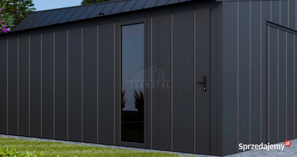 Garaż blaszany 7x6m brama uchylna okno drzwi Września sprzedam