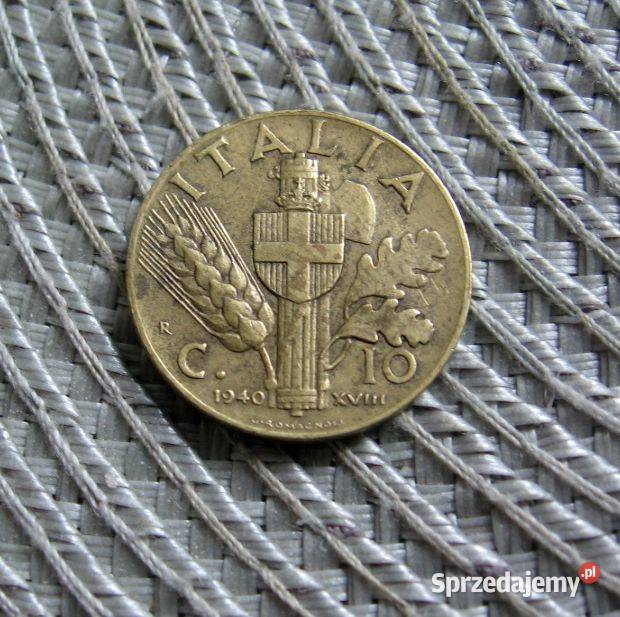 Włochy 10 Centesimi 1940r Brązal Kalisz